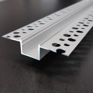 Aluminium gipszkartonba süllyeszthetõ LED profil R9 ezüst színu eloxált opál fedõvel