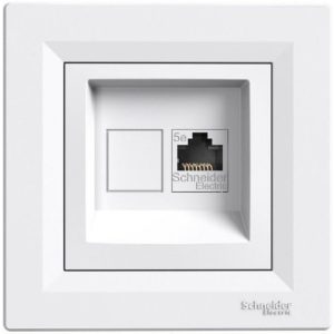 ASFORA 1xRJ45 Cat5e UTP aljzat, fehér