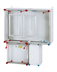 Hensel HB33K0-U fogyasztásmérõ szekrény, 1 vagy 3 fázisú általános és vezérelt mérõk számára, szabadvezetékes