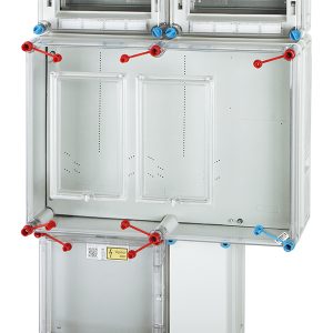 Hensel HB33K024-U fogyasztásmérõ szekrény, 1 vagy 3 fázisú általános és vezérelt mérõk számára, szabadvezetékes, 2x12modulos kiselosztó