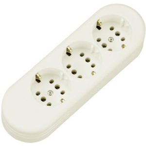 Legrand 3x2P+F elosztósor vezeték nélkül szerelhetõ krém