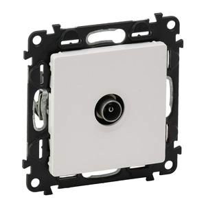 Valena Life TV aljzat, végzáró, 10 dB fehér, keret nélkül